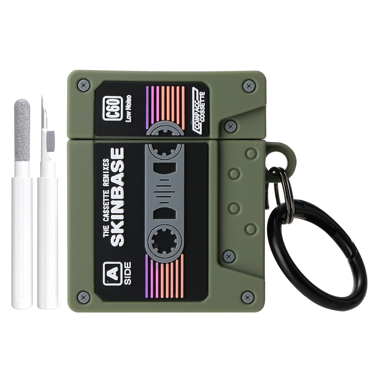 Valkit for AirPods 2 Case Cover for Airpods 2nd Generation Silicone Protective Case Cool Cartoon Skin Portable & Shockproof Design for Women Girls with Cleaner Kit for Apple Airpods 2/1 Charging Case