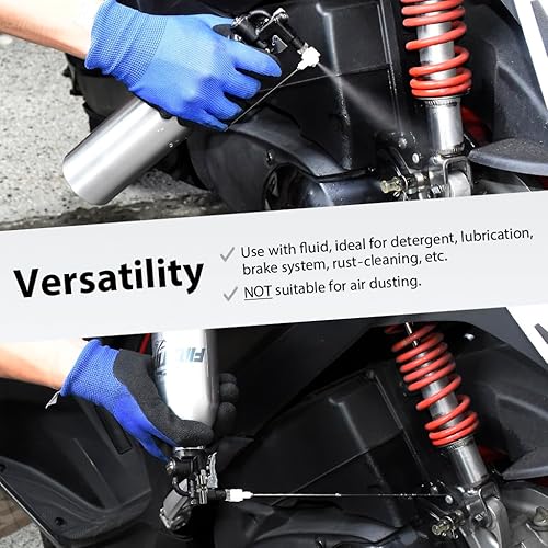 Miniatura 7 de FIRSTINFO - Pulverizador de almacenamiento de presión de líquido recargable, 2 boquillas con chorro y pulverización de niebla, con 1 boquilla extra