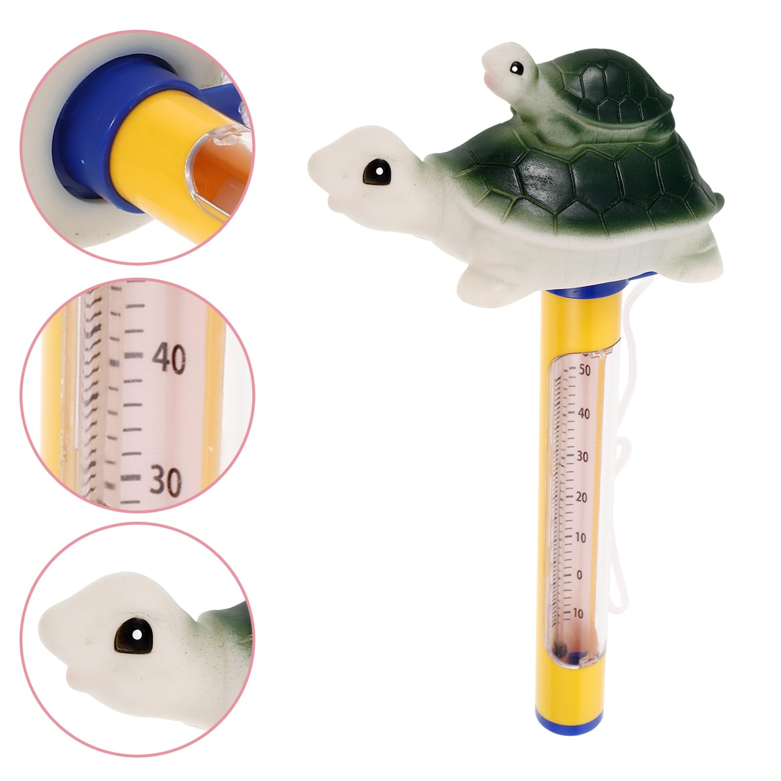 YARNOW 5 Pz Termometro Per Acqua Riscaldatore Per Acquario Piscina Solare Temperatura Dell'acqua Per L'acqua Piscina Galleggiante Abbronzante Termometri Piscine Plastica Green