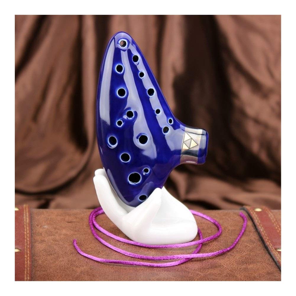 Instrumento Ocarina de 16 agujeros, instrumento profesional de ocarina ocarina práctico (color azul)