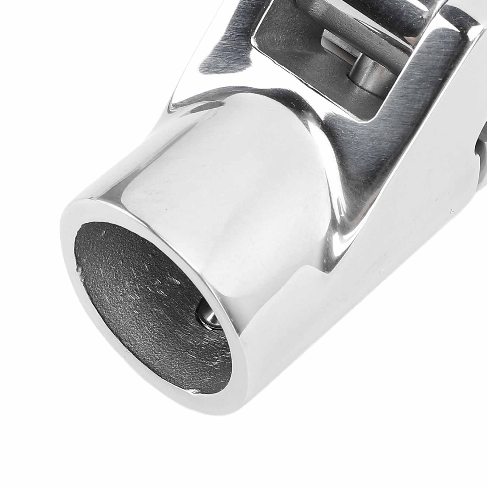 4 Pezzi di connettore per Tubi da Barca, connettore a Sfera Pieghevole in Acciaio Inox da 22 mm per corrimano di Yacht e imbarcazioni, Raccordo Rotante per strutture in FRP e