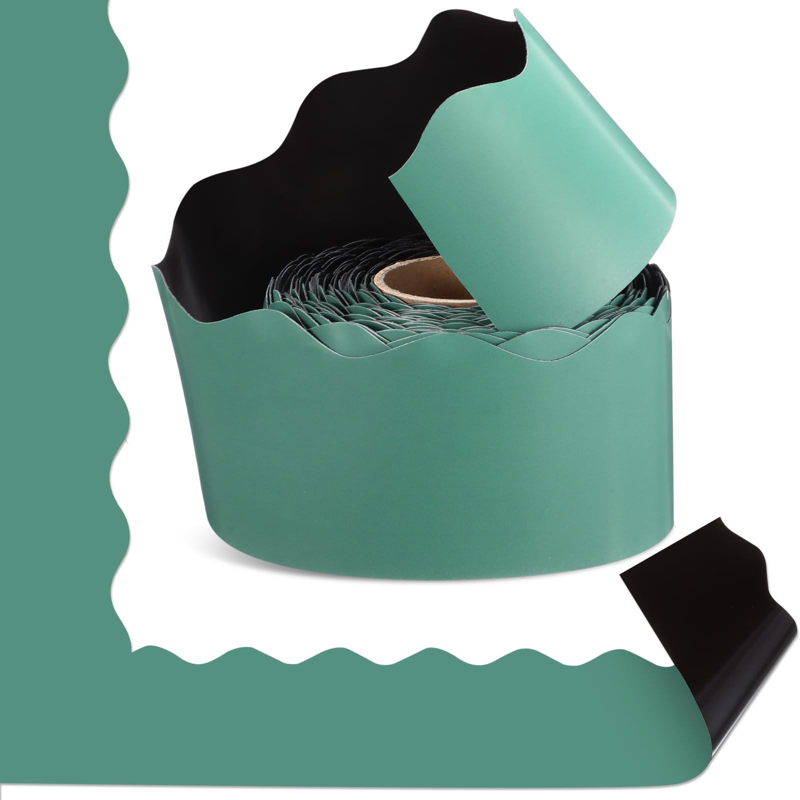 Tenceur 48 Ft x 2.75 Inch Large Magnetic Bulletin Board Borders Bulletin Boarder Trim for Classroom Whiteboard Decorations Scalloped Trim for Office