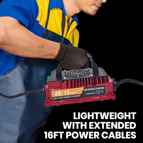 Miniatura 4 de Revenge Piezas y accesorios para carrito de golf Cargador de batería EZGO RXV y TXT de 15 amperios para carros de golf de 48 voltios