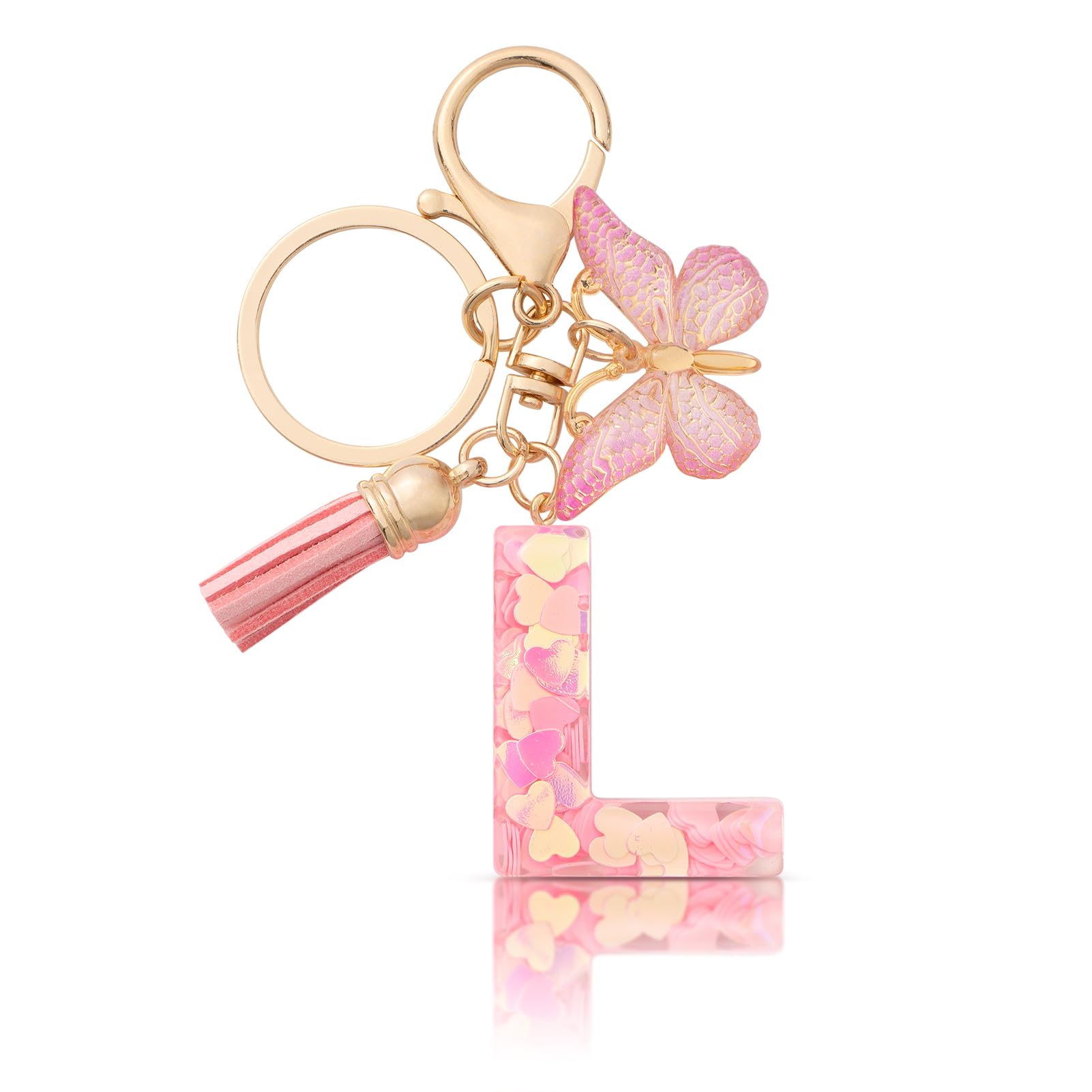 CHUQING Schlüsselanhänger Buchstabe Mädchen Schlüsselanhänger mit Anfangsbuchstaben Anhänger Schlüssel Letter Keychain für Frauen Damen