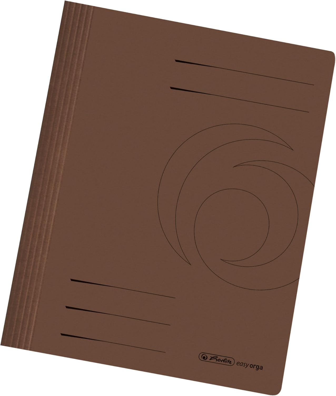 Herlitz A4 Manilla Folded Flat File - Brown (Pack of 10)