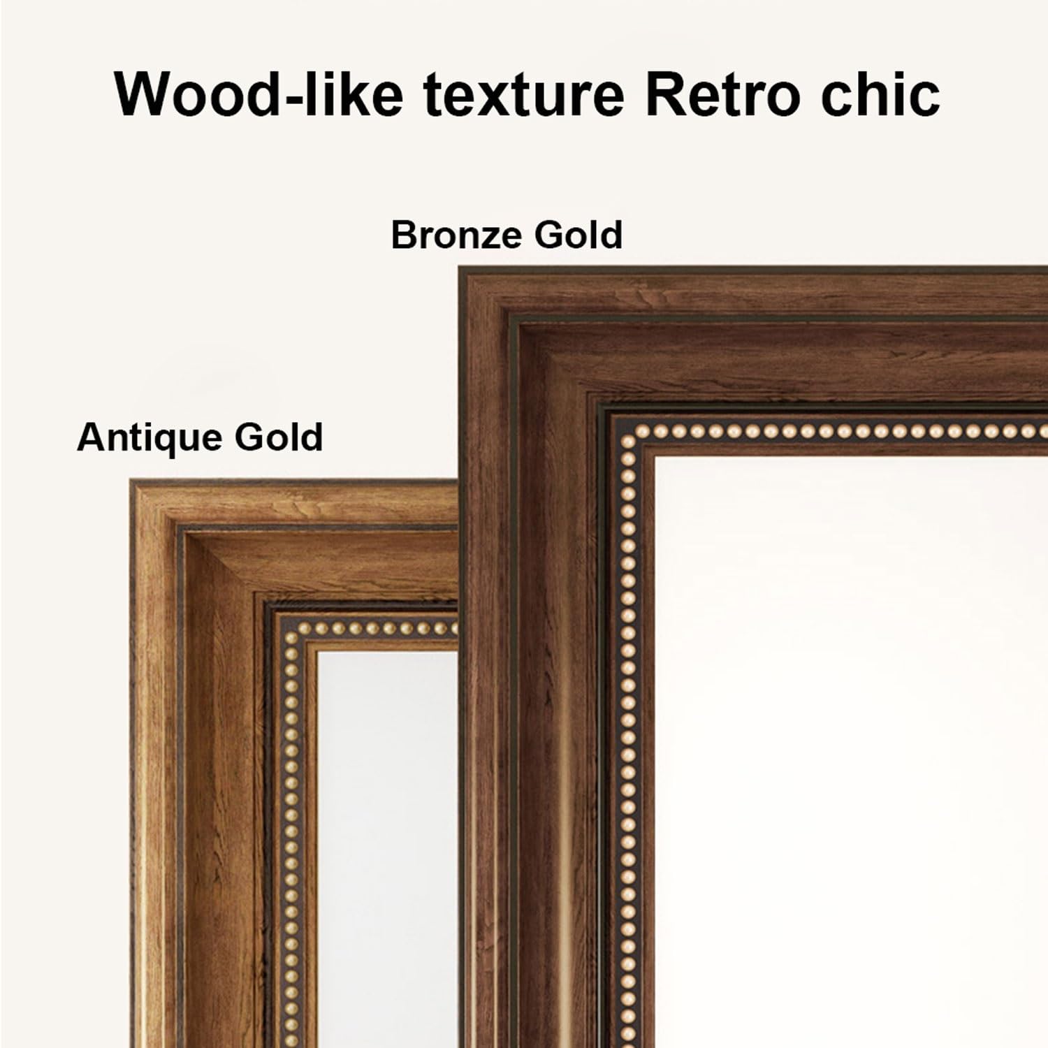 Specchio Bagno，Rettangolare Specchi da Parete per Bagnos，Facile da Montare,HD Vetro Temperato，Stile Retrò,per Armadio Palestra Ingresso Soggiorno(1,50 * 70cm(20 * 28in))