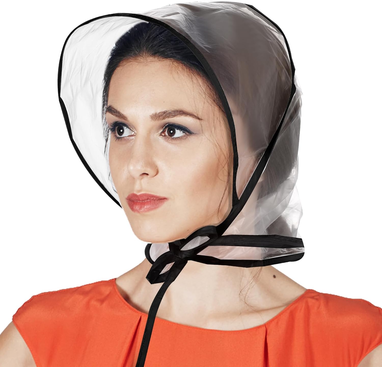 6PCS Rain with Visor Clear Rain Hats Waterproof Rain Plastic