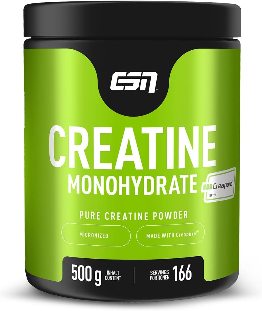 ESN CREAPURE Creatine Monohydrate - Increases Physical Performance During Short, high-Intensity Phases - 500g