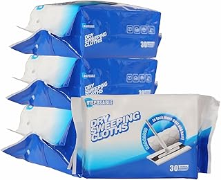 JEBBLAS Dry Mop Refills Disposable Sweeper Dusting Cloths Dry Sweeping Cloth Hardwood Floor Mop Cleaner Cloth Refill Dry Mopping Pads Wipes for Floor Mop(White