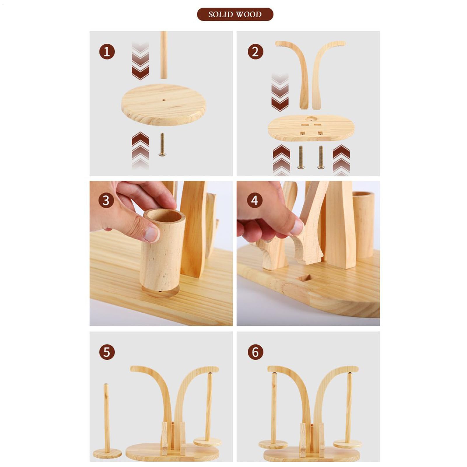 Générique Supporto girevole in legno con base magnetica
