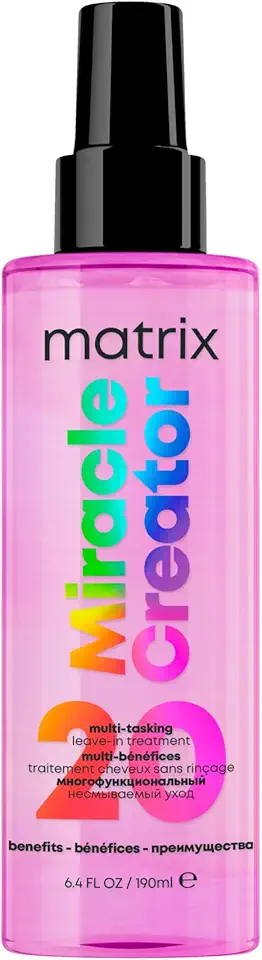 Matrix, Spray Multibenefícios, Miracle Creator, Para Todos Os Tipos De Cabelo, 20 Benefícios, Multifuncional, Leave-in Em Spray, Revitaliza, Nutre E Protege Termicamente, 190ml
