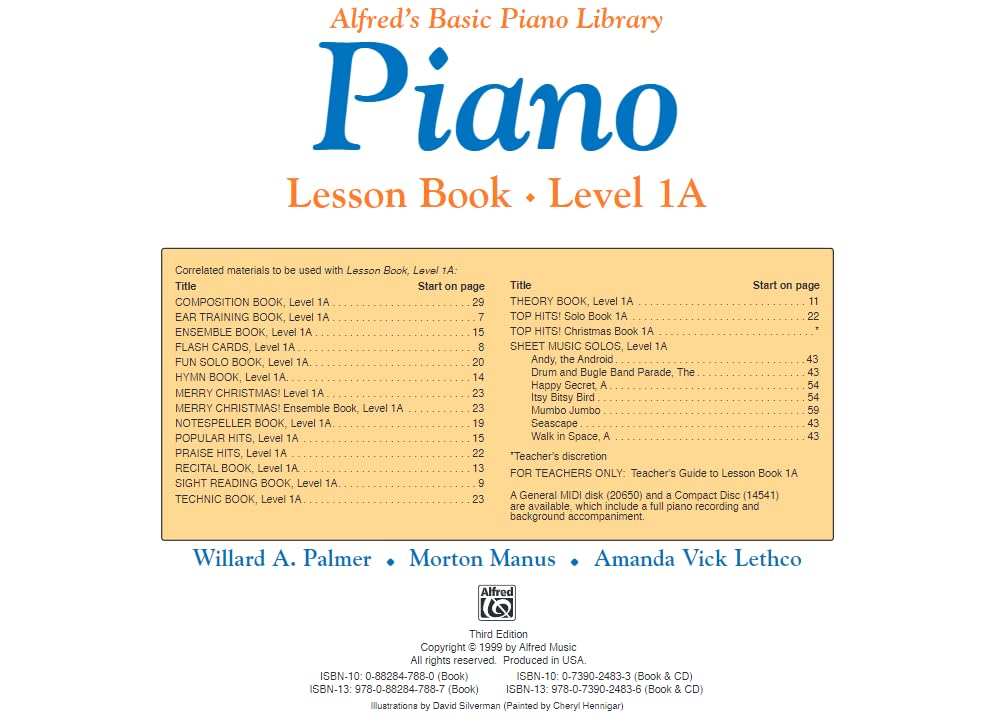 Alfred's Basic Piano Library: Piano-Lesson Book 1A