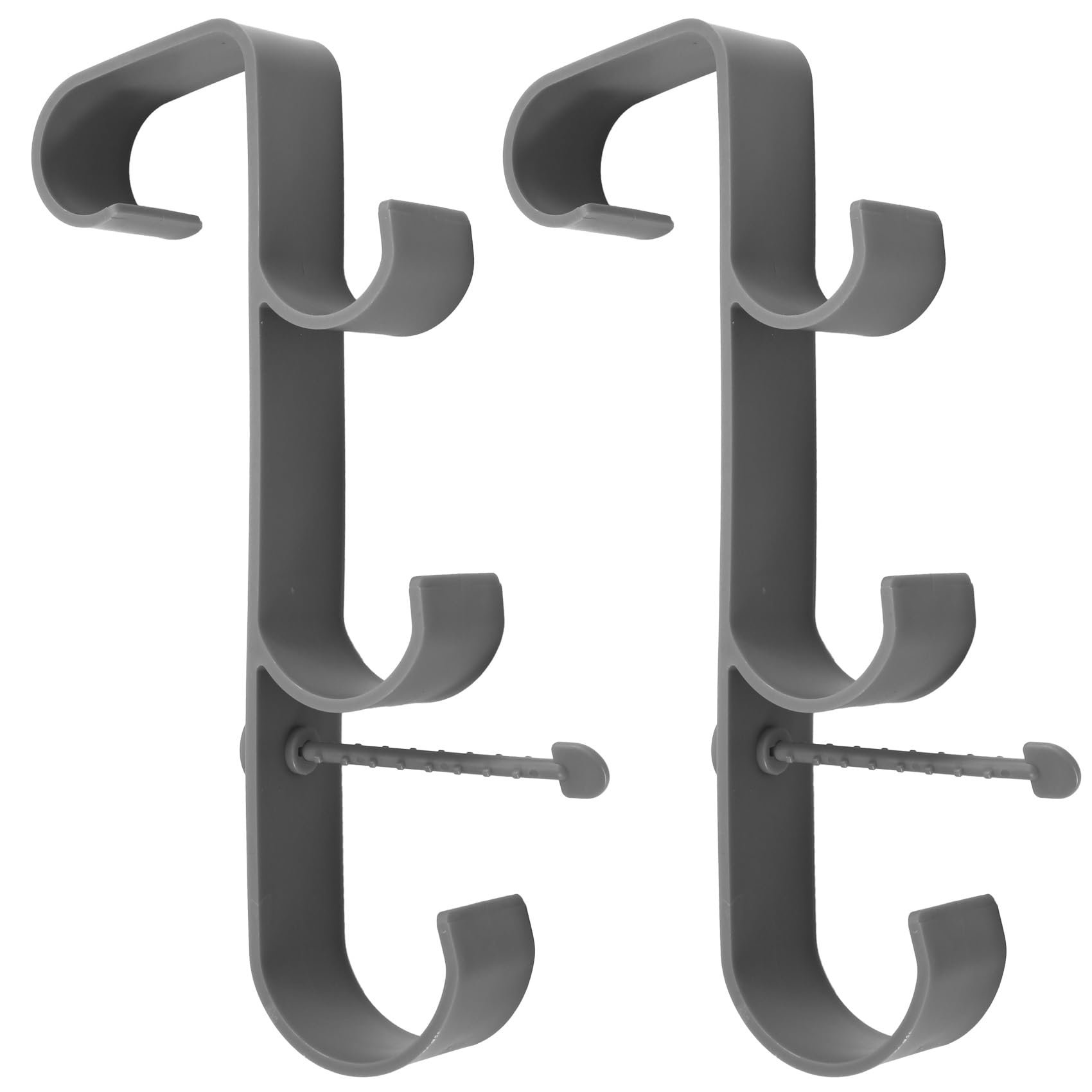 CTRLZS Adjustable Pool Rack Leaf Skimmer Net Holder Ground Pools Pole Hanger Swimming Pool Equipment Hooks Accessories Gray