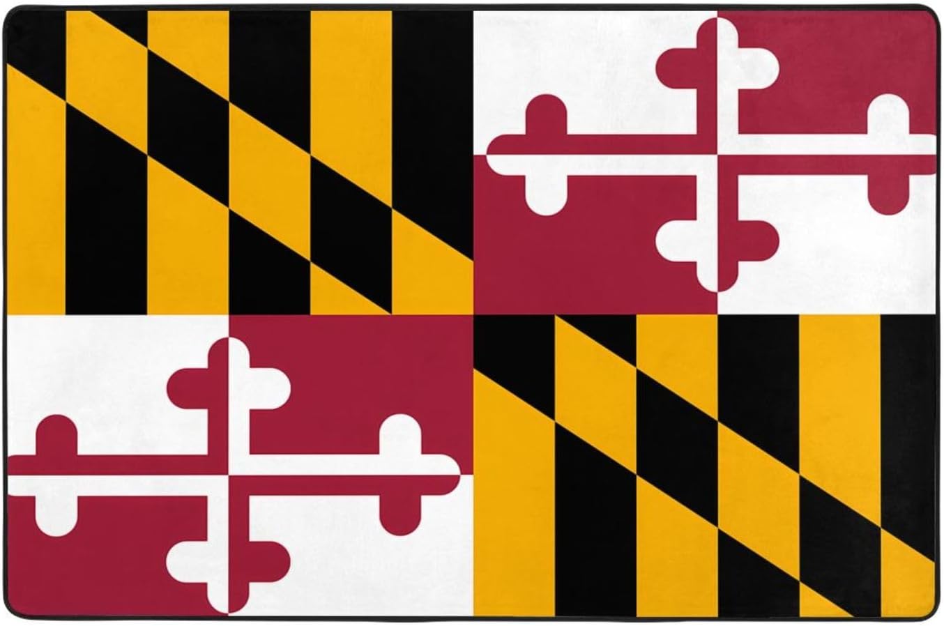 Maryland State Flag Prints Anti-Slip Floor mat Carpet Rug 72"x48" for Living Room Office Coffee Table Bed Balcony