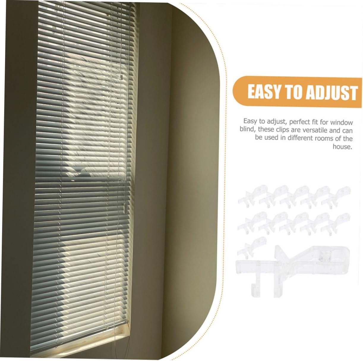Blind Clips for Valance Replacement 10 Pcs Hidden Valance Clip Holders for Window Treatments