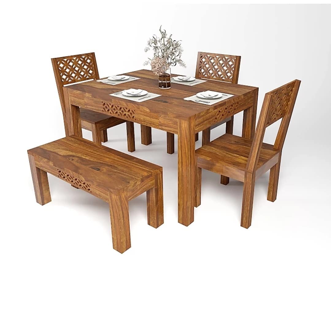 Ramdoot Furniture Wooden Dining Table 4 Seater Four Seater Dinning