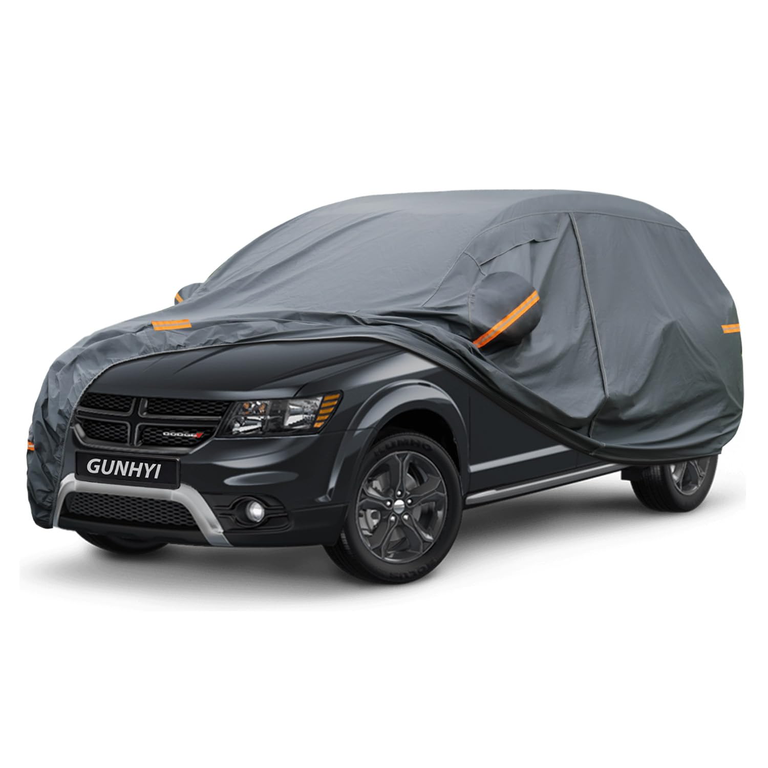 GUNHYI Premium Car Cover Custom Fit Dodge Journey, 16 Layers Heavy Duty Car Cover Waterproof All Weather with Zipper Door for Sun Rain Snow Dust Uv Protection
