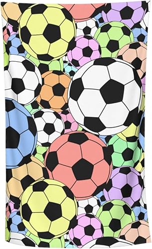 Miniatura 7 de Toalla de playa con pelota deportiva de fútbol, grande, suave, absorbente, de secado rápido, toallas de baño de gran tamaño para baño, hombres,