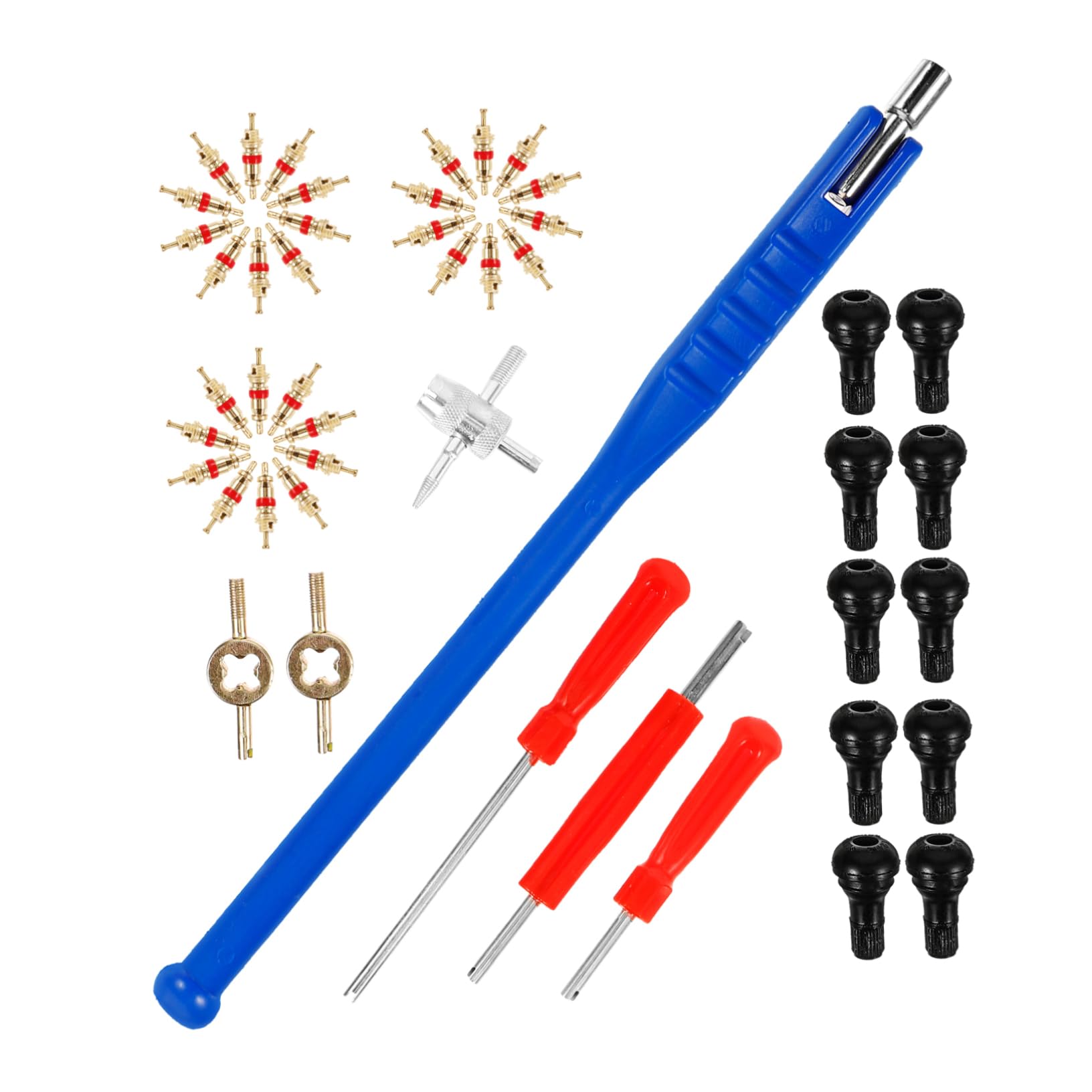 Mobestech 5ensembles Outil De Démontage Pour Valves De Pneus Kit De Réparation Pour Remplacements De Noyaux De Valve Compatible Avec Voitures Et