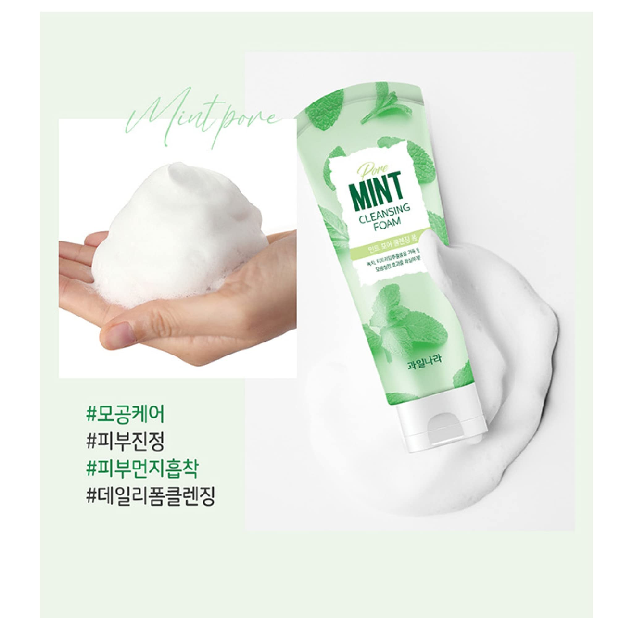 Amazon.com: Mint Pore Korean Face Wash Cleansing Foam (Renewal
