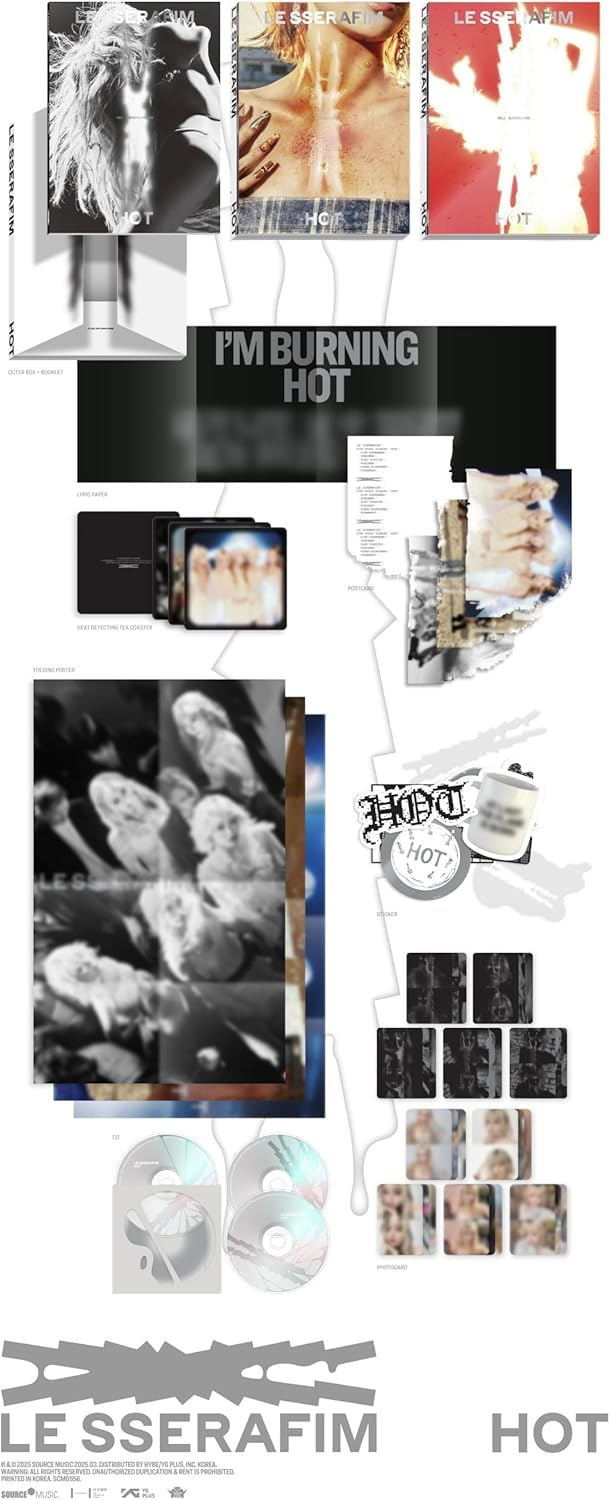 Amazon.com: LE SSERAFIM HOT 5th Mini Album Standard Photobook Ver