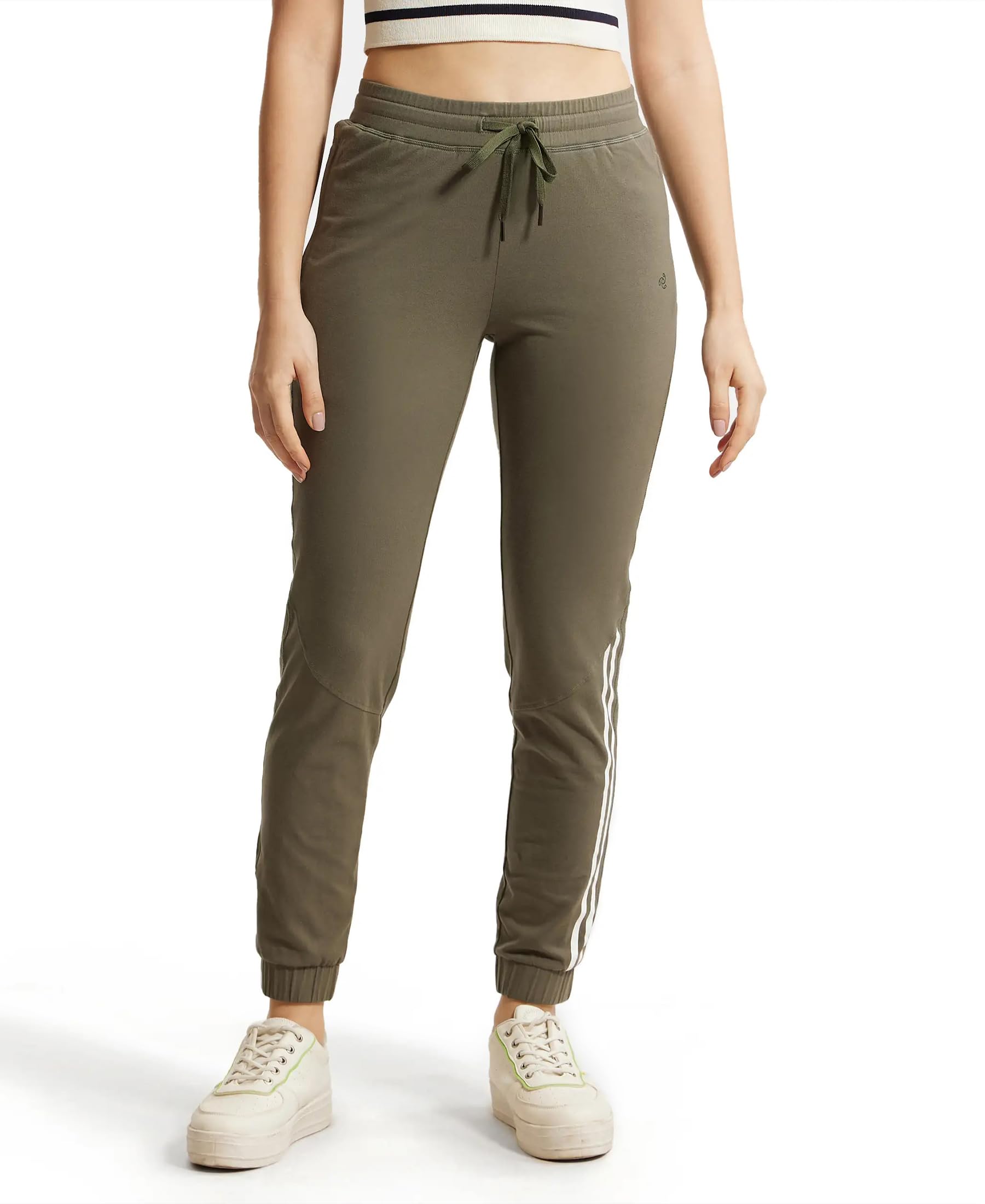 jockey Women's High Rise A108 Super Combed Cotton Elastane Stretch Slim Fit Joggers with Side Pockets-picture-33