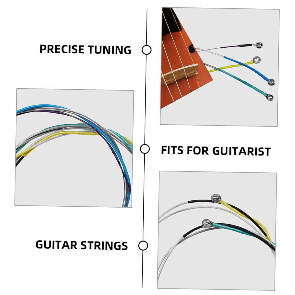 ibasenice 4pcs Violin Strings Full Kit Sturdy Acoustic Guitar String Replacement for Violin Accessories