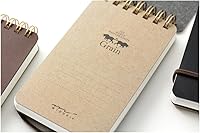 Vista 3 de Midori 11799006 Bloc de notas WM Anillo Memo Grano Marrón Oscuro