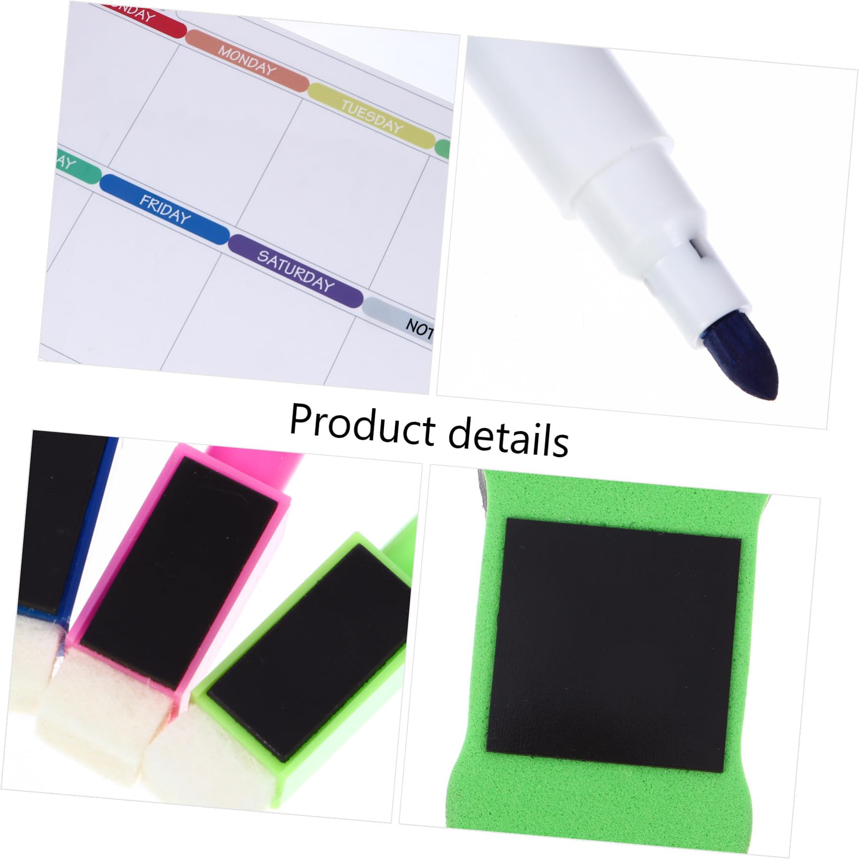 SOLUSTRE 12stücke Teiliges Magnetisches Kühlschrankkalender Abwischbarer Planer Für Wochen Und Monatsübersicht Magnettafel Für Notizen Einkaufslisten Für Fitness Gesundheit