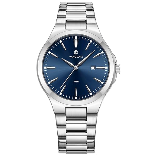 Relógio Masculino De Pulso Clássico Minimalista Aço Inoxidável 40mm Vanglore Upclassic 4355a Social Esporte Fino