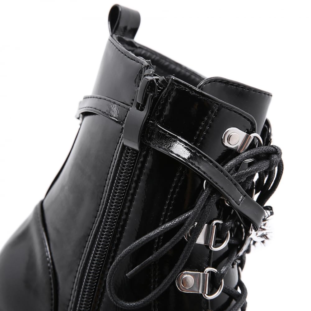 PROMI Tacones Altos Cadena De Zapatos De Mujer De Fondo Grueso Tacón Alto Grueso Botas Cortas