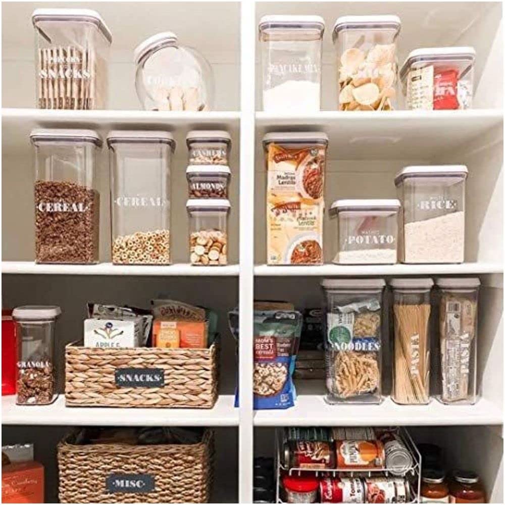 Talented Kitchen 144 White Farmhouse Pantry Labels White Pantry Label