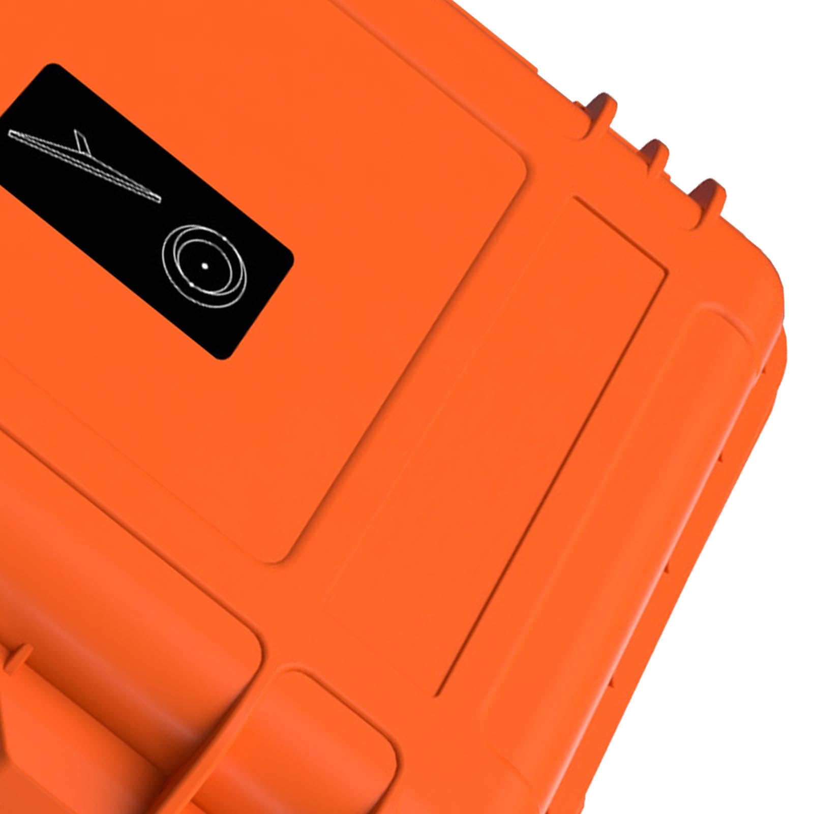 s Mini Case, caja de almacenamiento duro a prueba de agua IP67 con espuma personalizada para s Mini Antenna y accesorios de transporte de protección portátil naranja con bloqueo