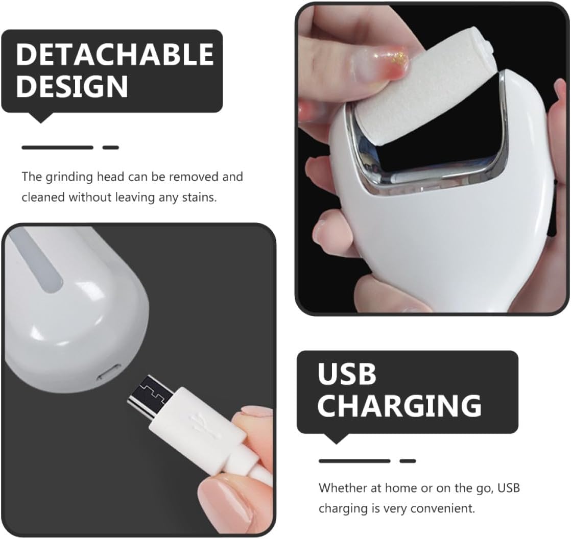 Operitacx Electric Foot Callus Remover with Rechargeable Battery Automatic Dead Skin Remover Pedicure File for Foot Care for Hard Skin and Cracked Heels Treatment