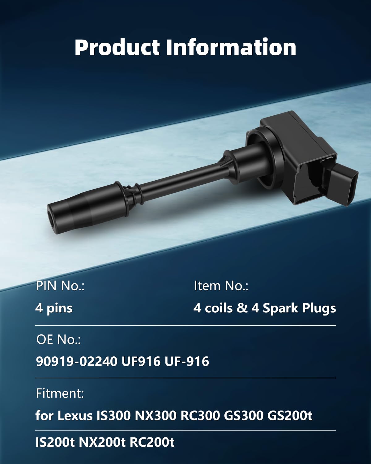Amazon.com: ECCPP 9091902269 4 ignition coils with 4 iridium Spark