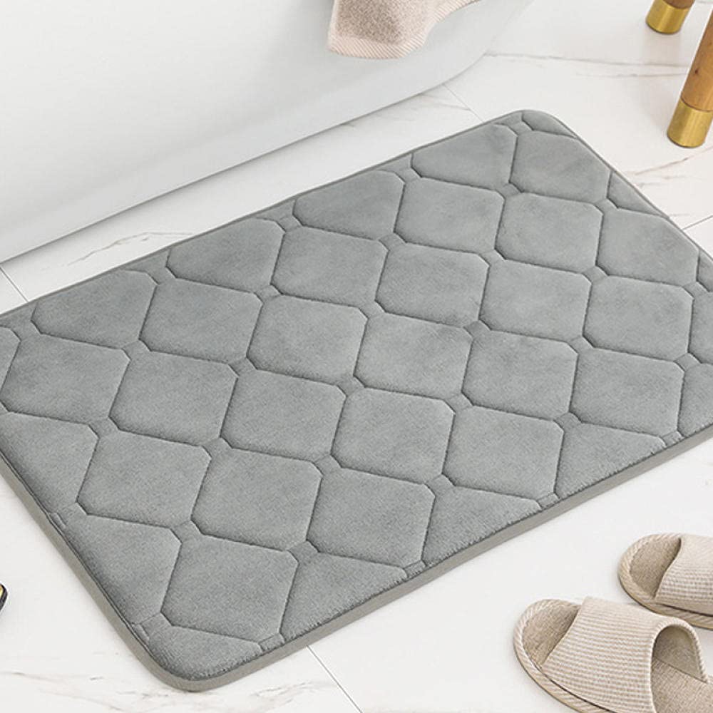 Tappetini antiscivolo in memory foam per bagno, soggiorno e camera da letto, assorbenti, morbidi grigi, 79,8 x 378,5 cm, comfort e sicurezza essenziali