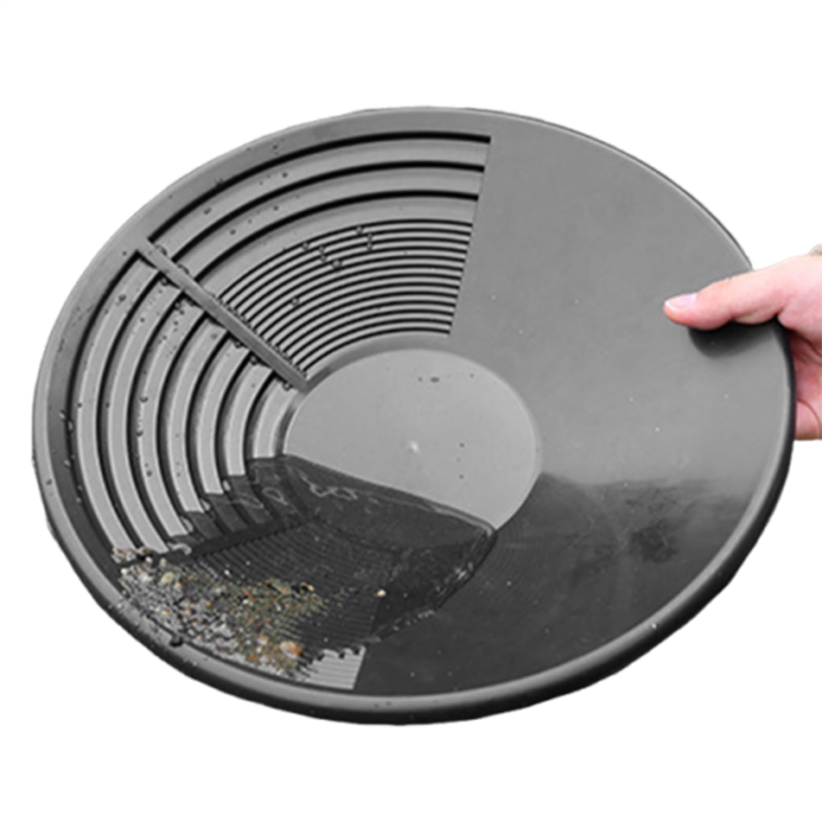 Gold Washing Pan, 35cm Gold Panning Pan, PP GoldSifting Classifier Washing Sieve Tray Accessory For Sand GoldMining Manual Wash GoldPanning Equipment