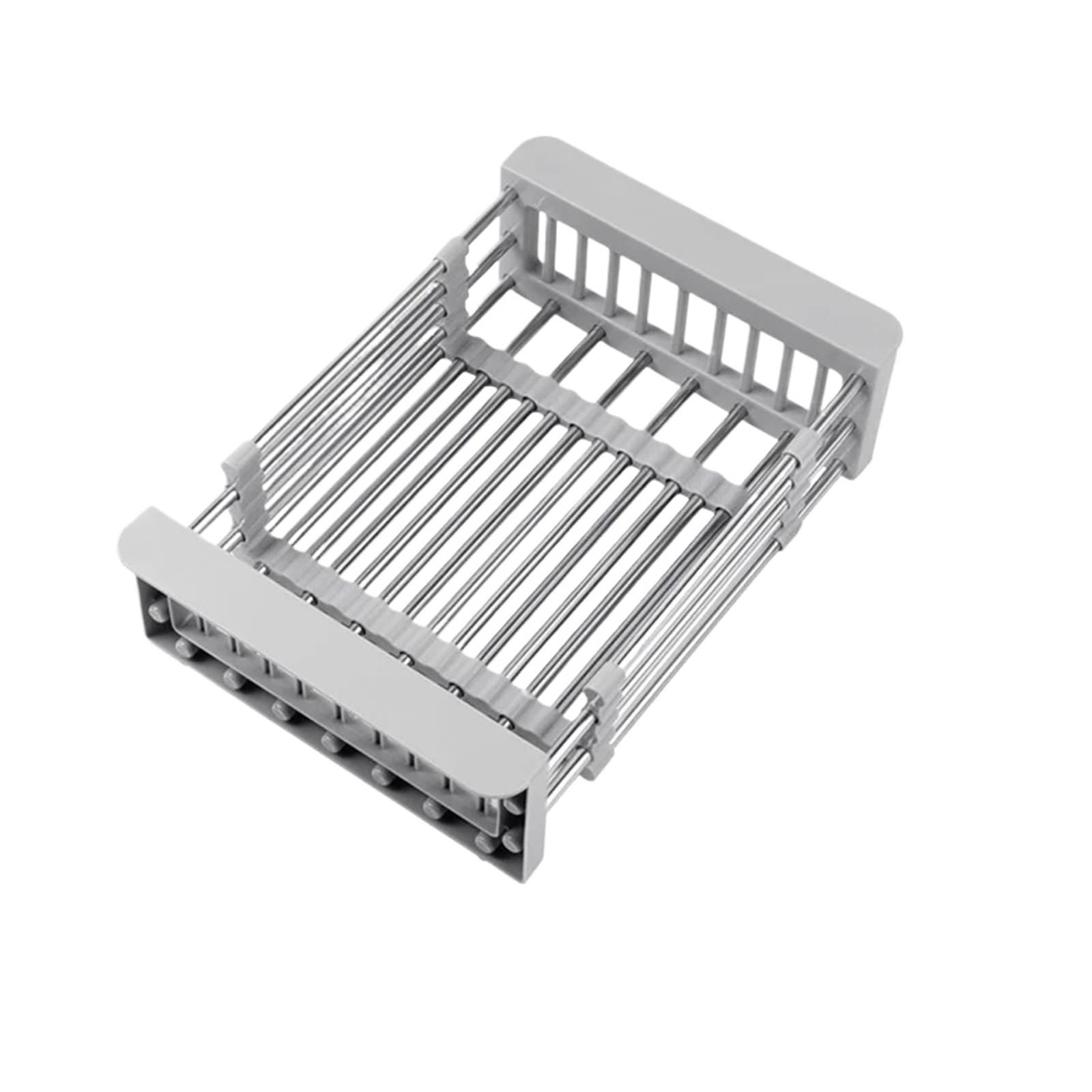Escurridor de Fregadero Ajustable Acero Inoxidable 304, escurridor Secado, Estante Almacenamiento Multifuncional for Cocina, Platos, Verduras y Frutas para Cocina,Frutas(Gray)
