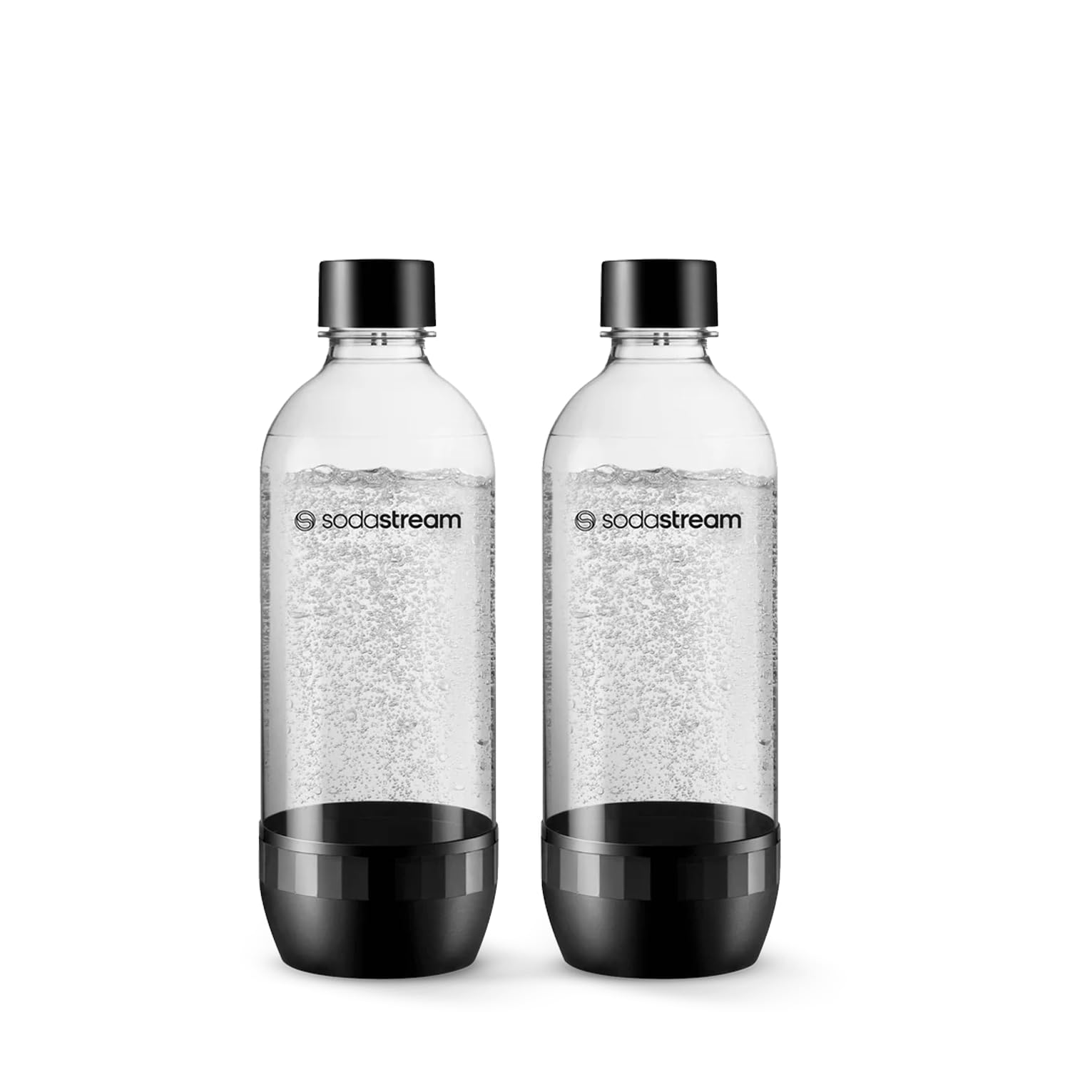 SodaStream Classic – 2 x Wiederverwendbare, spülmaschinengeeignete Wasserflaschen, 1 L Sprudelflaschen, kompatibel mit Gaia, Spirit, Terra, E-Terra, Art, Enso, Power, Cool, Easy, One Touch, Genesis.