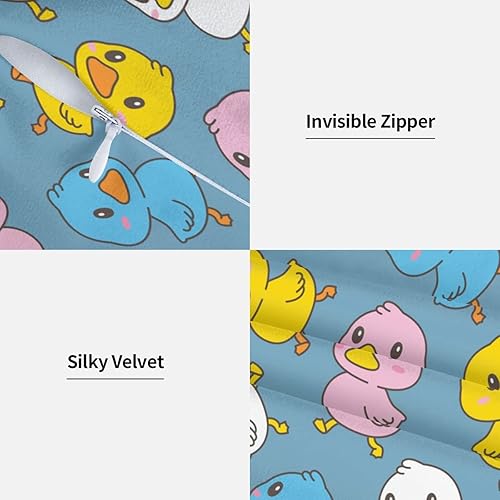 Miniatura 4 de Perinsto Juego de 2 fundas de almohada decorativas con fondo azul de dibujos animados, fundas de cojín suaves para sofá, cama, decoración del hogar,