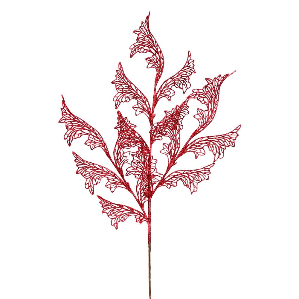 27 in. Burgundy Glitter Coral Bell Spray - 12 per Bag