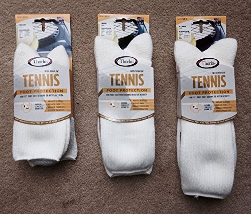 Thorlo Socks Tennis Crew Socks,White,XL2