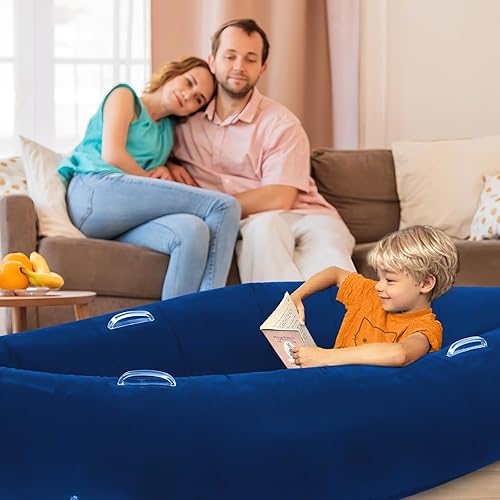 Miniatura 7 de Silla sensorial inflable para niños, juguetes sensoriales para niños autistas, silla cómoda de 60 pulgadas con bomba  Silla para TDAH proporciona