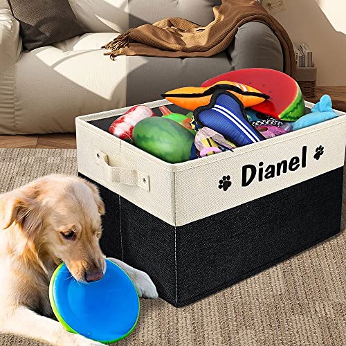 Boîte de rangement pour jouets de chien panier pliable animaux nom imprimé