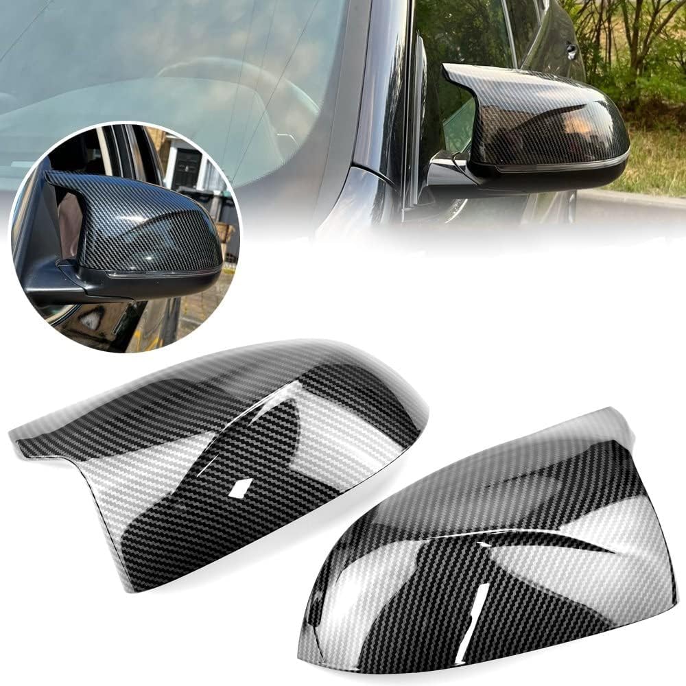 Coperchio specchietto Laterale,per BMW F15 X5 F16 X6 F25 X3 F26 X4 2014-2018,Calotte Ricambio specchietti Esterni Accessori Auto Side Mirror Cover Trim,B-Noir