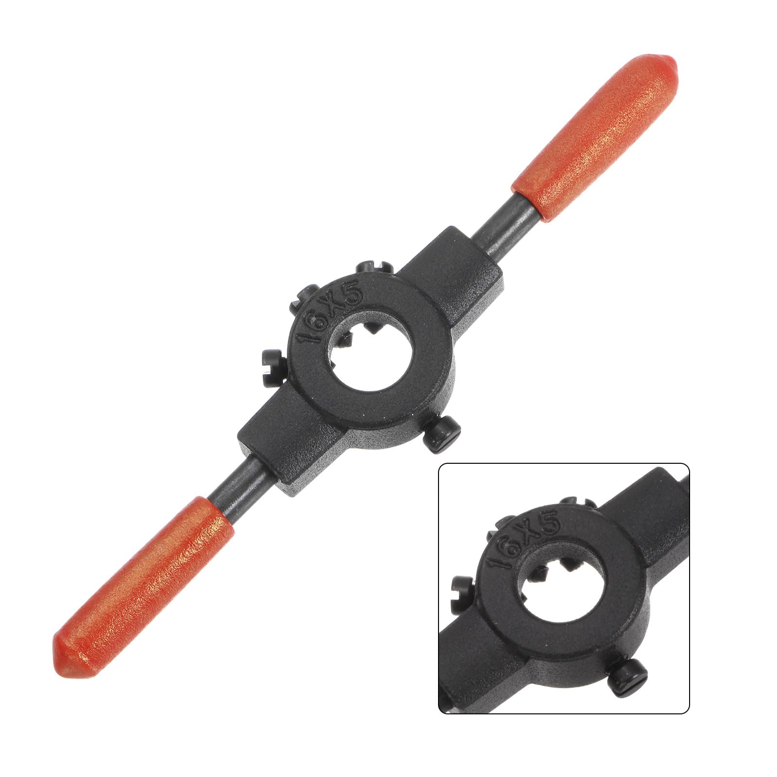 uxcell Die Stock Handle Wrench, for Metric M1-M3 (Metric) / 1/16"-3/32" (UNC/UNF) / 16mm OD Round Dies, 16mm x 5mm Threading Die Holder with Plastic Handle — Amazon image 5