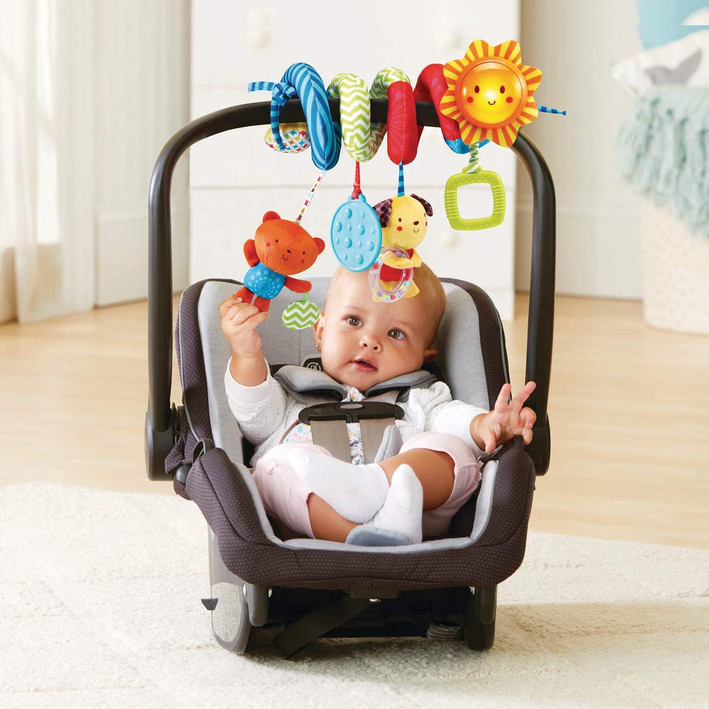 VTech - Spirale Musicale des P'tits Copains, Jouet pour Poussette et Siège Auto - Version FR