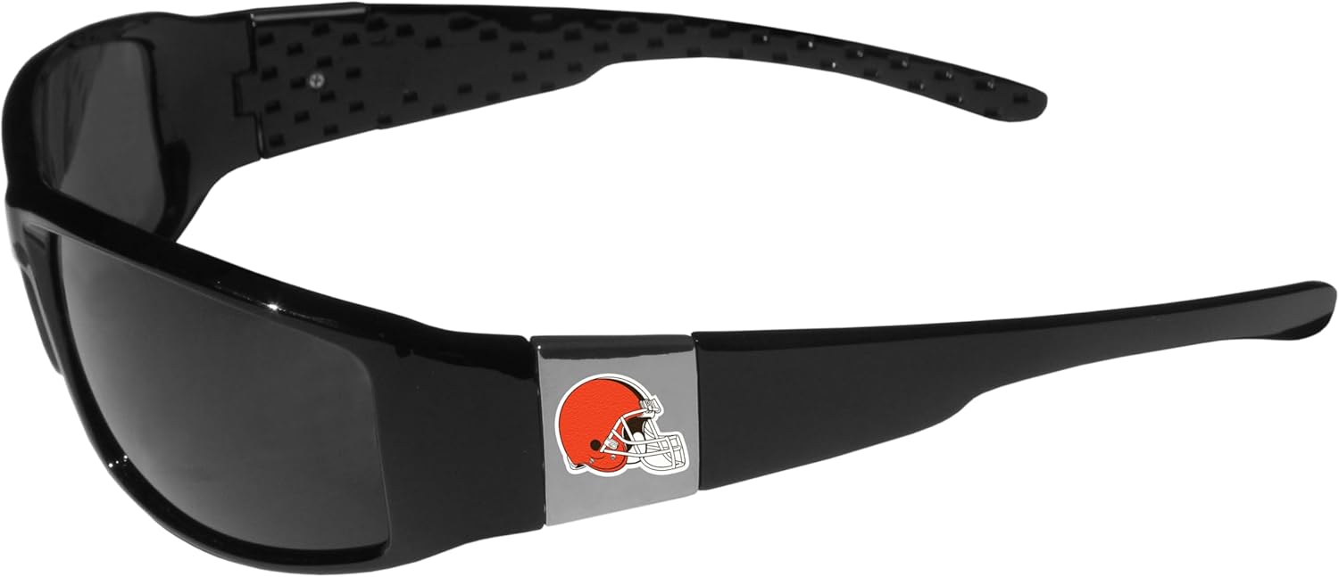 NFL Siskiyou Sports Fan Shop Cleveland Browns Chrome Wrap Sunglasses One Size Black