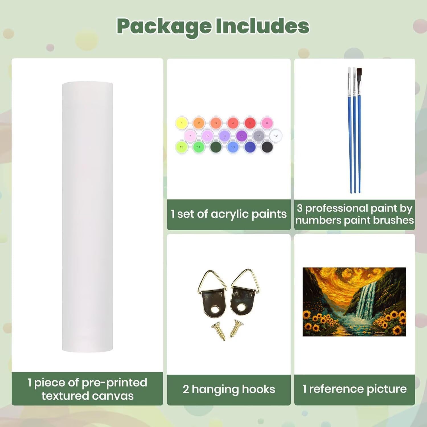 DIY 数字 油絵 塗り絵 キット 滝ひまわり デジタルペイント数字油絵 数字キット塗り絵 大人 子ども手塗り DIY絵 デジタル油