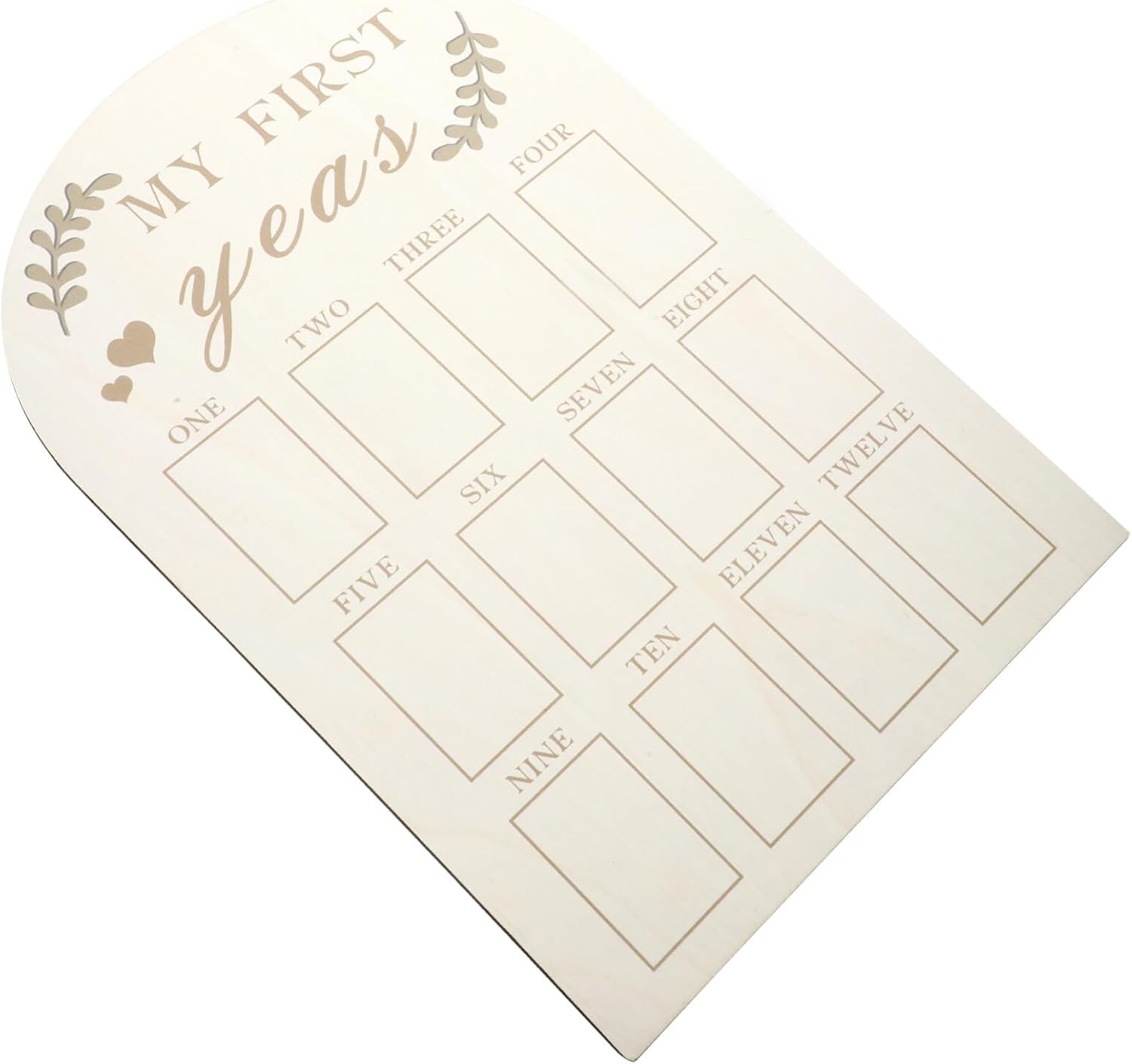 Picture Frame for First Year Wooden Month Photo Display for Newborns Nursery Decoration Keepsake for Parents Capture Precious Memories